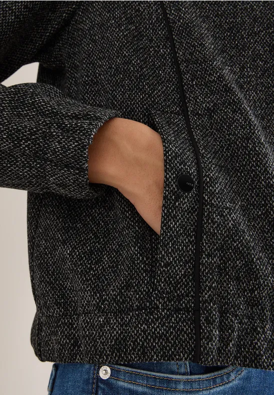 Blouson mit Elastiksaum Black