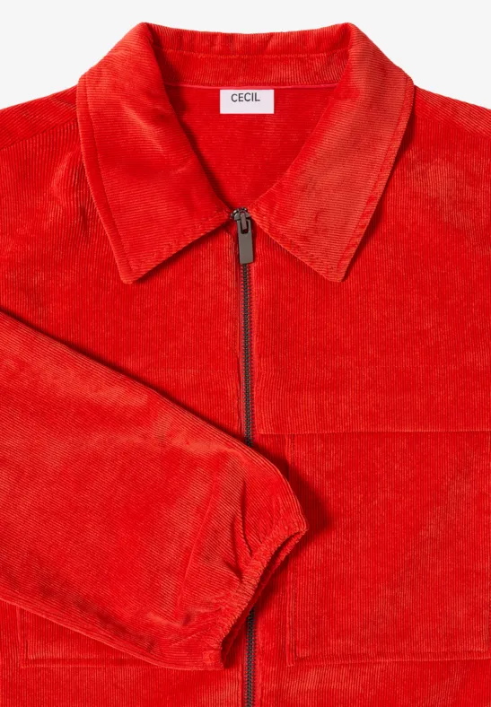 Cordjacke mit Tunnelzug pumkin orange