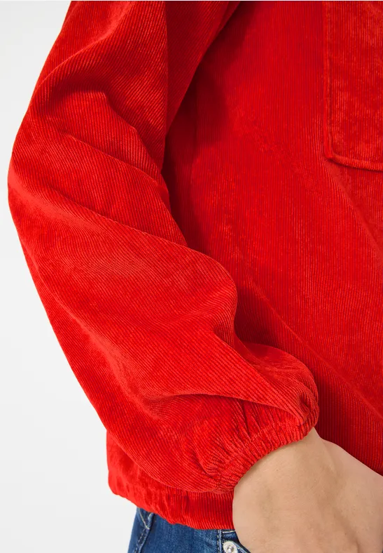 Cordjacke mit Tunnelzug pumkin orange