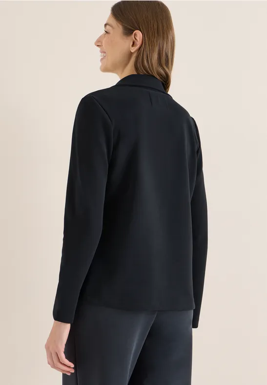 Zijden blazer Black
