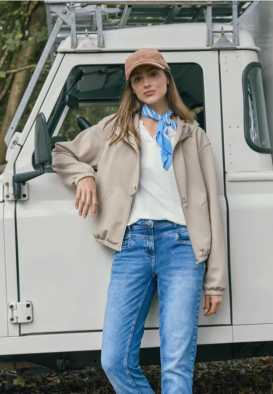 Moderner Blouson grain beige