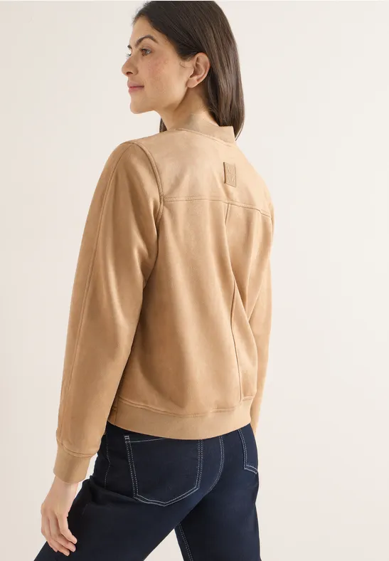 Blouson in effen kleur golden camel