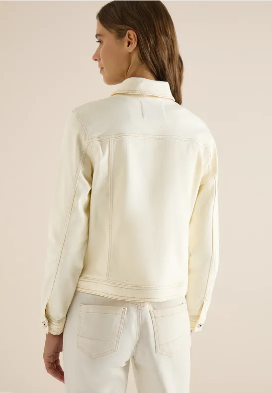 Kurze Jacke pearl beige