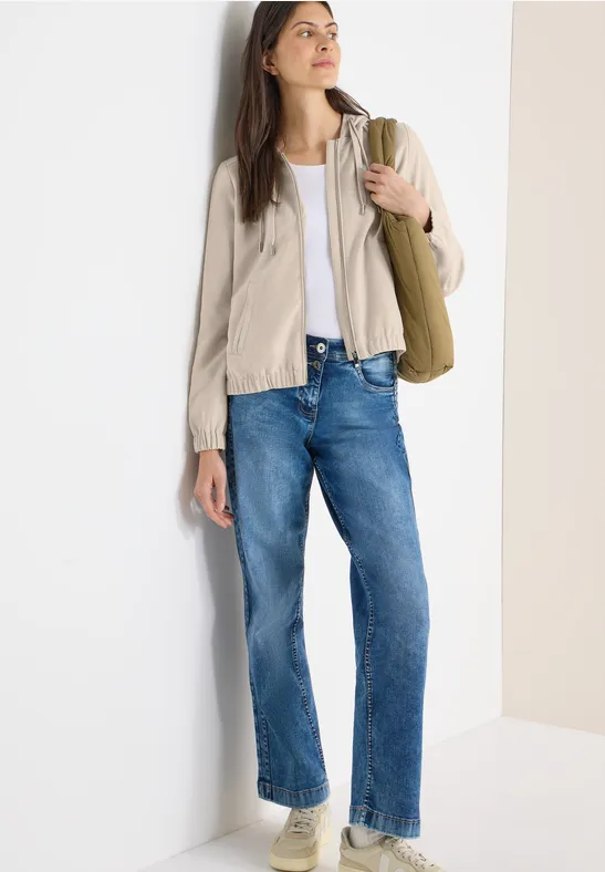 Hoodie Jacke grain beige