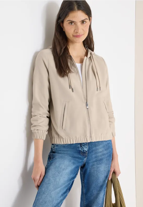 Hoodie Jacke grain beige