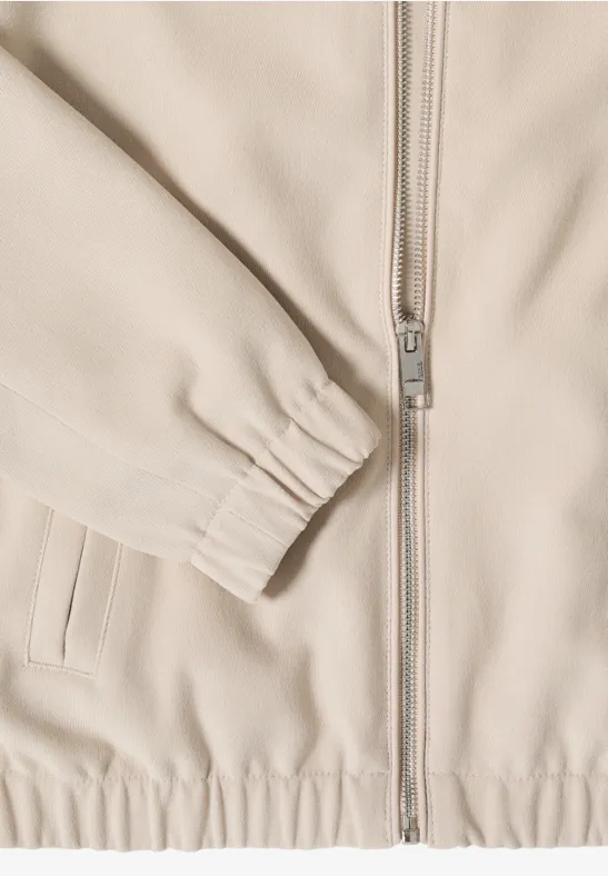 Hoodie Jacke grain beige