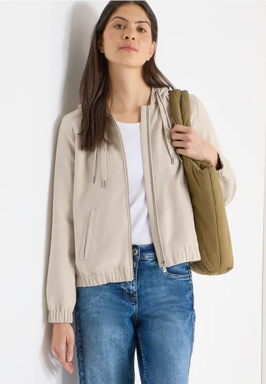 Hoodie Jacke grain beige