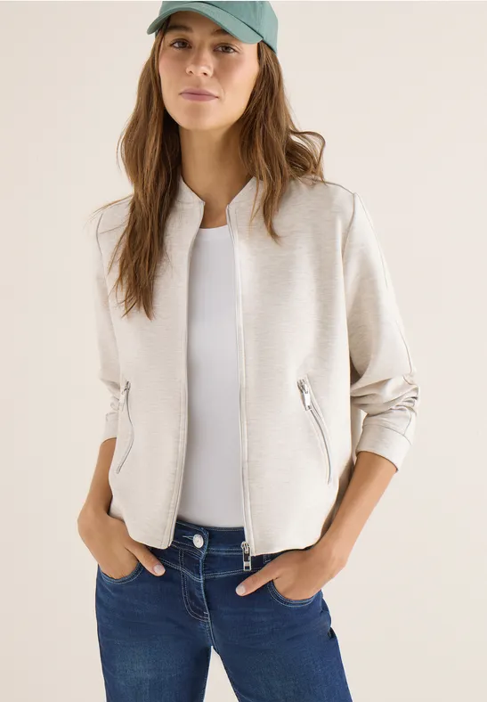 Blouson z lampasami pearl beige mel.