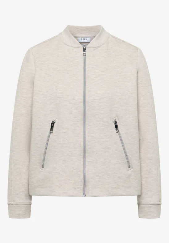 Blouson z lampasami pearl beige mel.