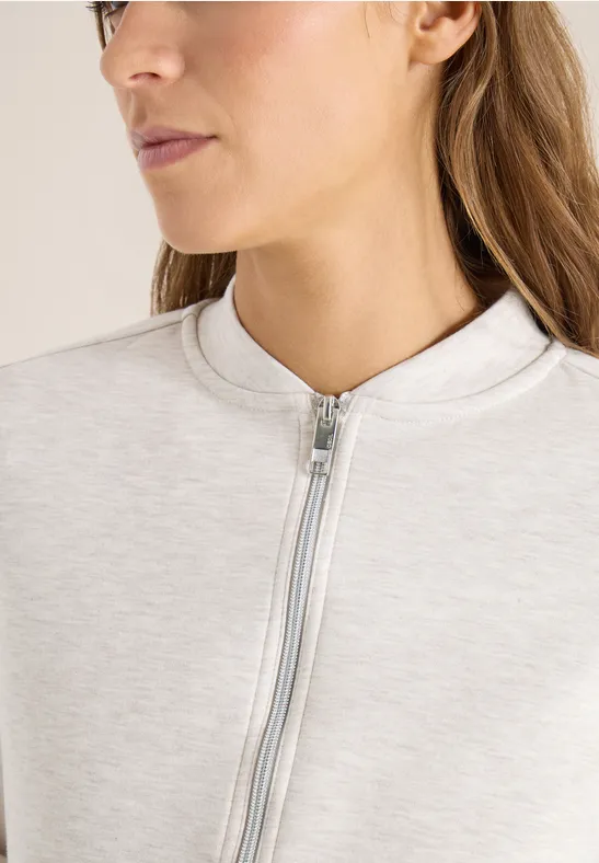 Blouson z lampasami pearl beige mel.