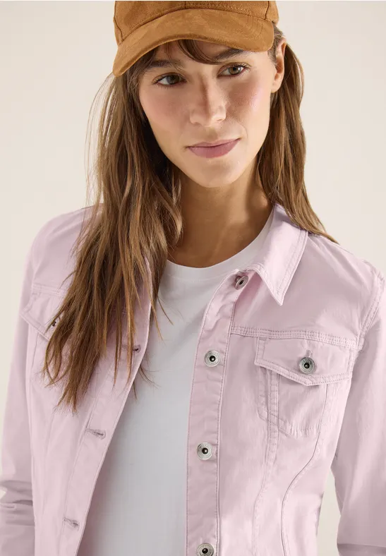 Veste en jean au look colored denim light blush rose