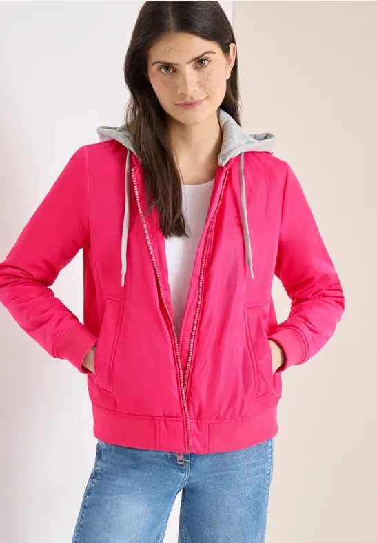 Blouson mit Sweatkapuze beetroot pink