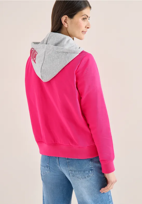 Blouson mit Sweatkapuze beetroot pink