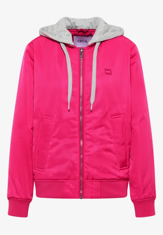 Blouson mit Sweatkapuze beetroot pink