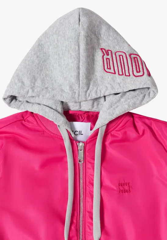 Blouson mit Sweatkapuze beetroot pink