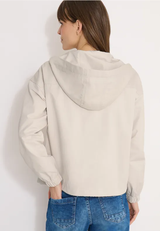 Jacke mit Kapuze pearl beige
