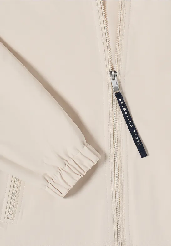 Jacke mit Kapuze pearl beige