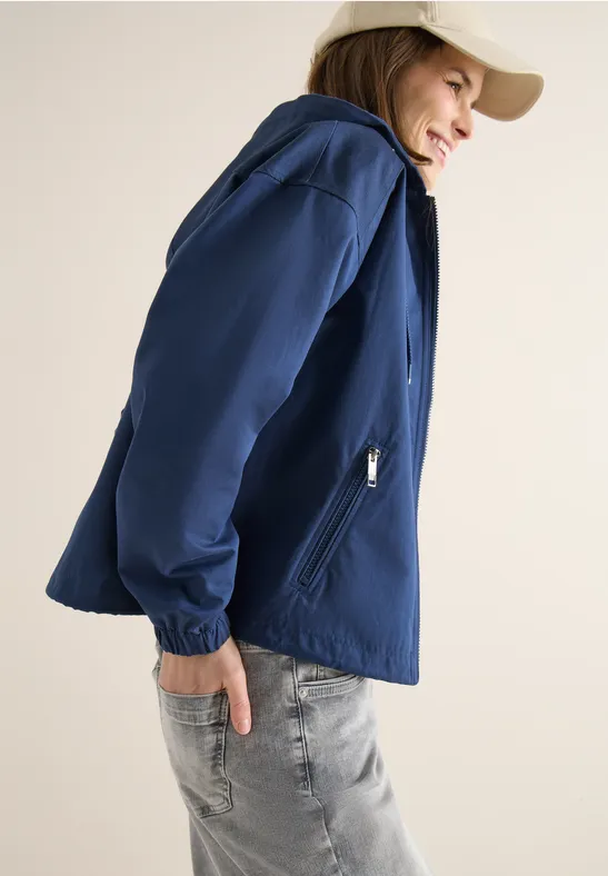 Veste avec capuche sporty denim blue