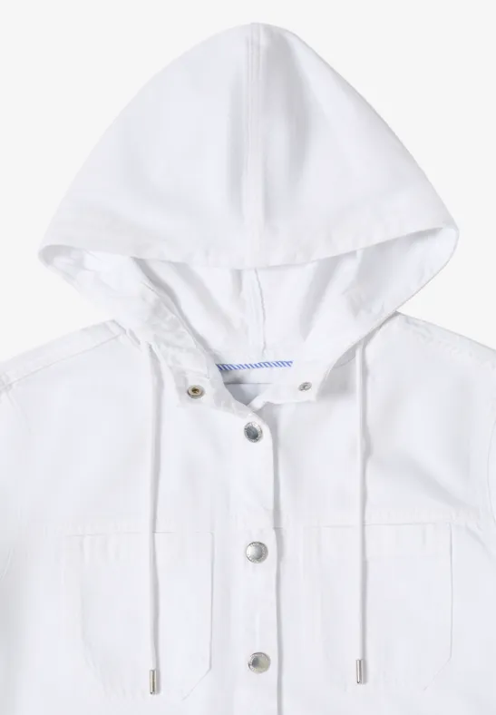 Jas met capuchon White