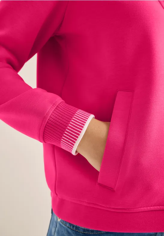 Blouson im College-Look mit Knöpfen beetroot pink