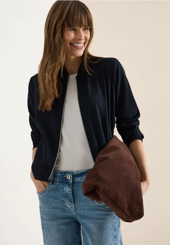 Blouson mit Glitzerstreifen universal blue