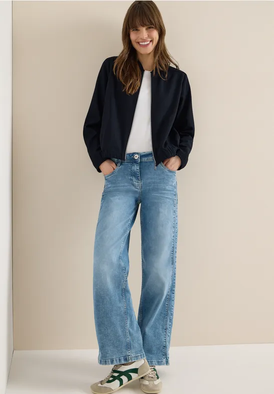 Blouson mit Glitzerstreifen universal blue