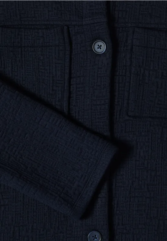 Overshirt mit Brusttaschen und Struktur universal blue