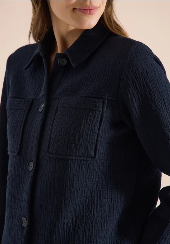 Overshirt mit Brusttaschen und Struktur universal blue