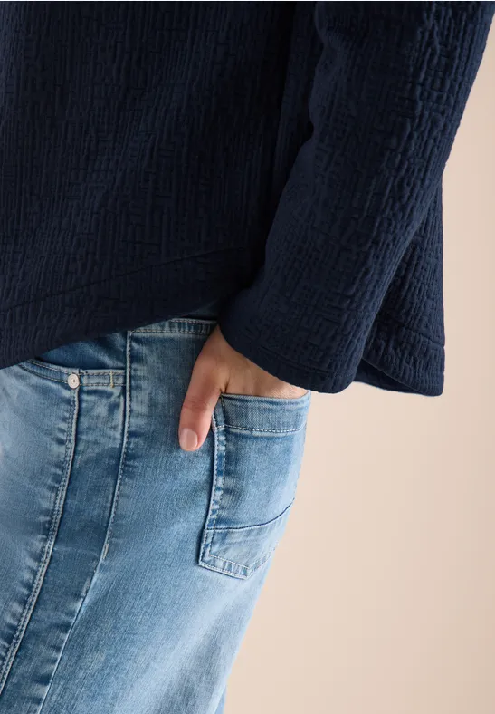 Overshirt mit Brusttaschen und Struktur universal blue