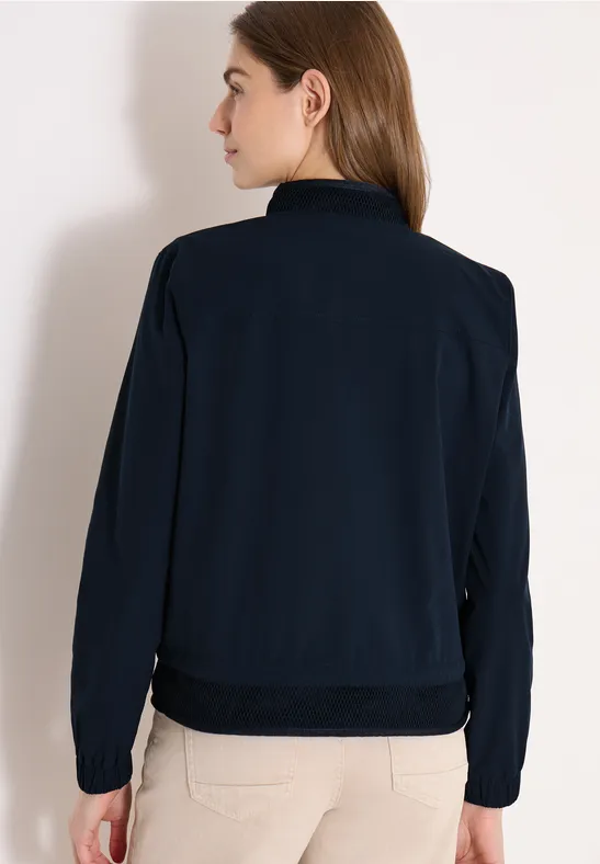 Blouson met trekkoord en mesh details universal blue