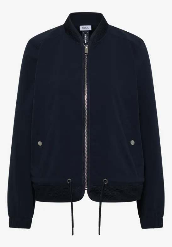 Blouson met trekkoord en mesh details universal blue