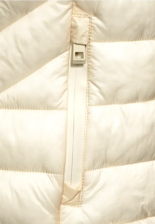 Gewatteerde outdoor vest tofu white