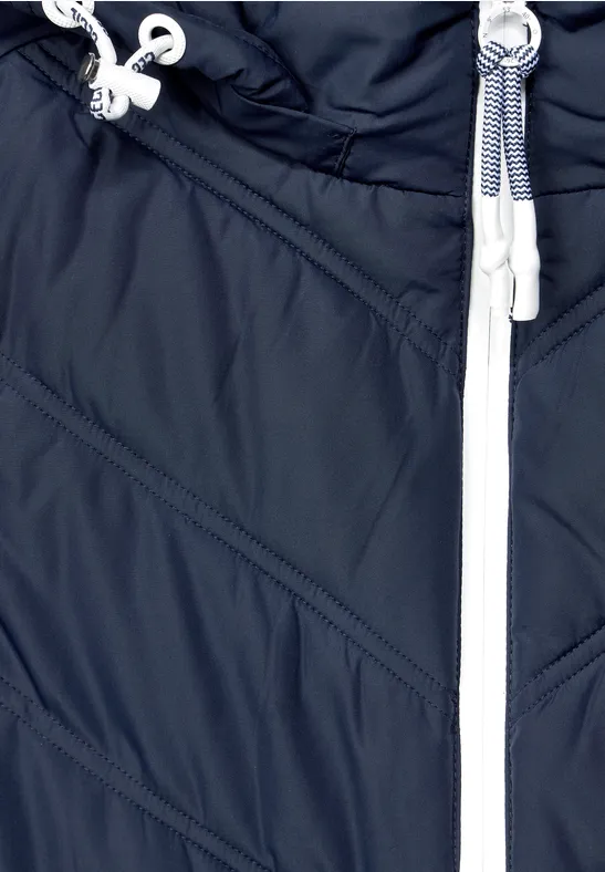Gilet dans un mélange de matières navy blue