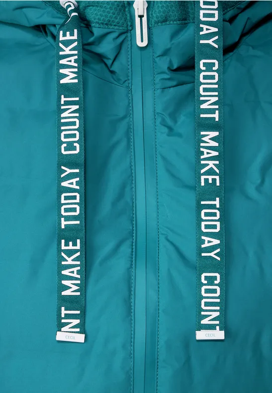 Gilet long matelassé dark aqua blue