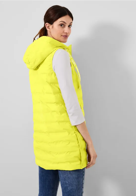 Longweste mit Kapuze just yellow