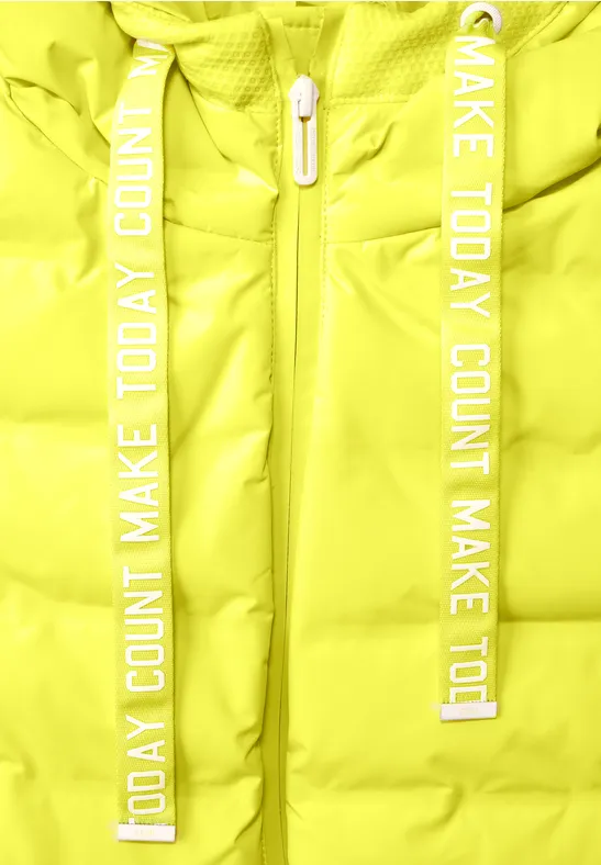 Longweste mit Kapuze just yellow