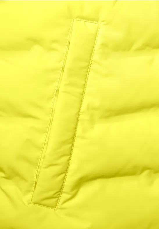 Longweste mit Kapuze just yellow