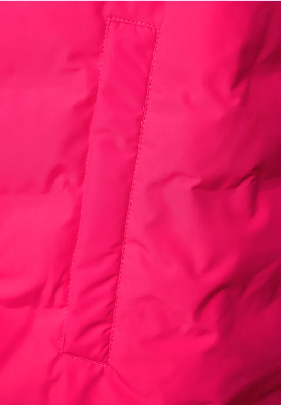 Longweste mit Kapuze dragonfruit pink
