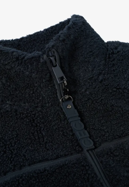 Kort teddy vest dark navy blue