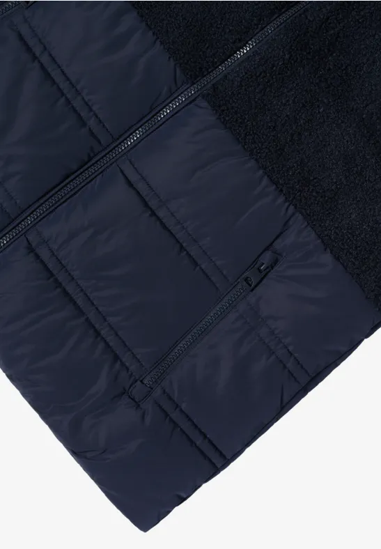 Weste mit Strukturmix dark navy blue