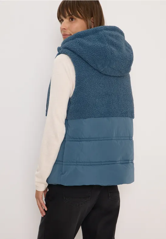 Weste mit Strukturmix moonstone blue