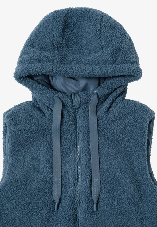 Weste mit Strukturmix moonstone blue
