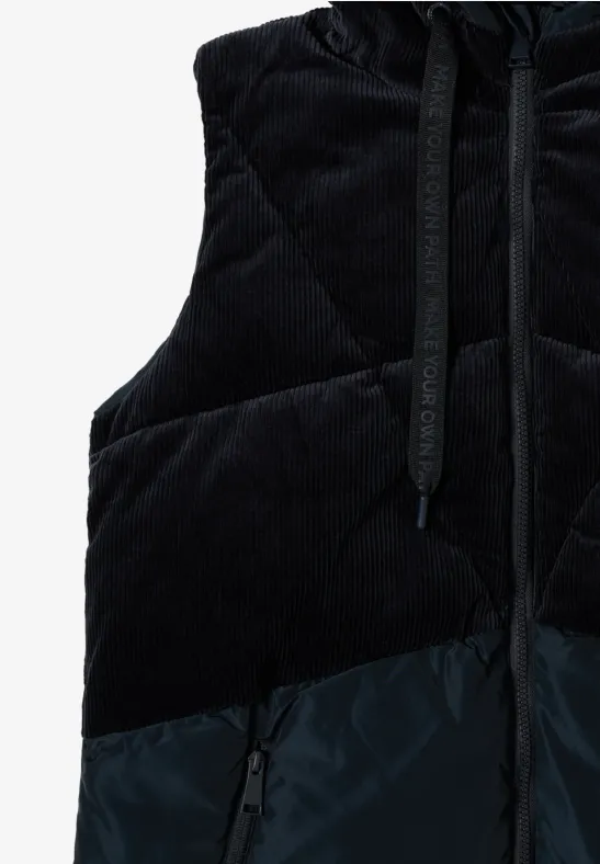 Cordmix Puffer Weste dark navy blue