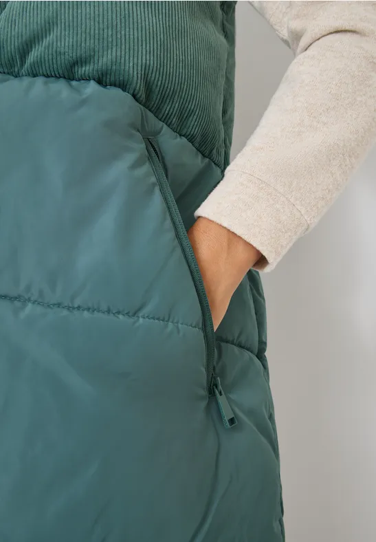 Cordmix Puffer Weste ice hill green