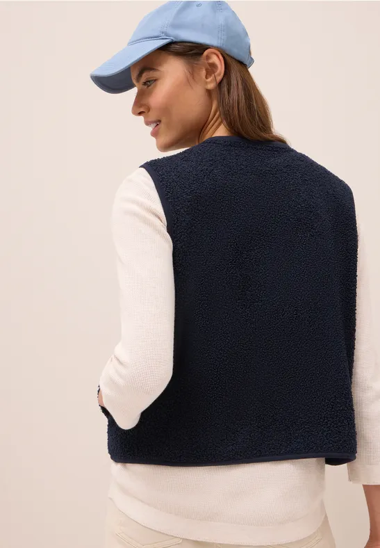 Wollen gilet urban dark blue