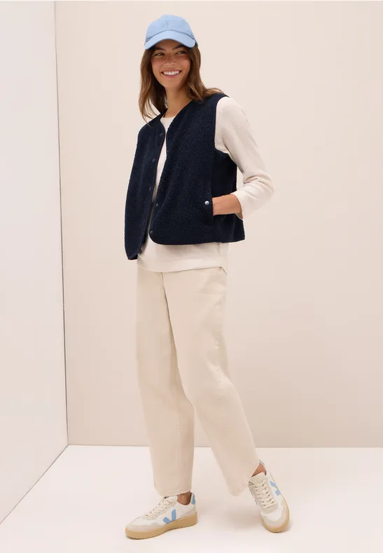 Wollen gilet urban dark blue