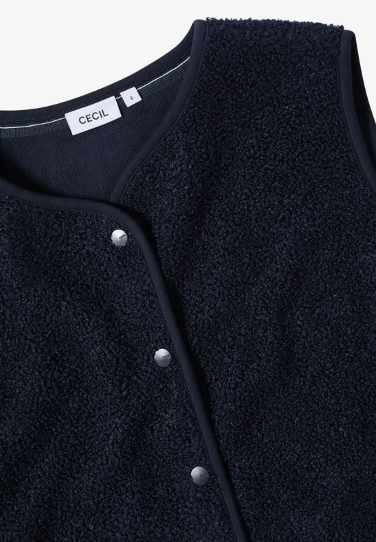 Wollen gilet urban dark blue