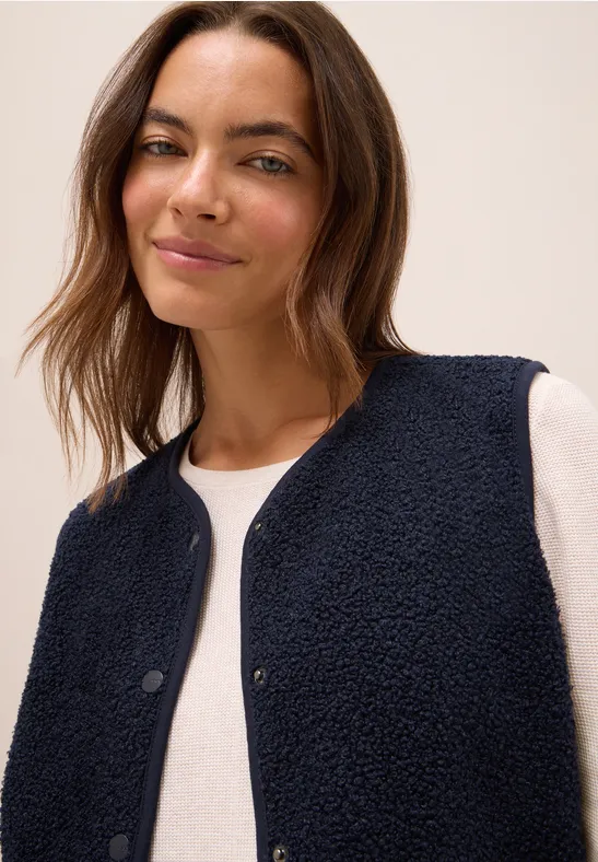 Wollen gilet urban dark blue