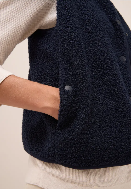 Wollen gilet urban dark blue