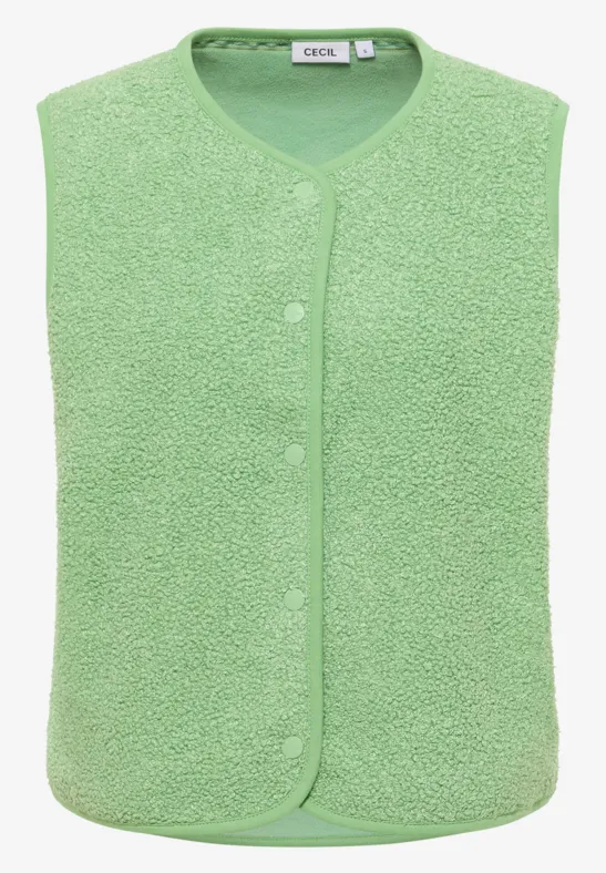 Wollen gilet fennel green
